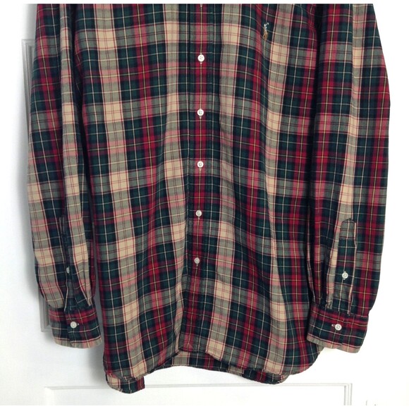 Polo Ralph Lauren Shirt Men XLT Plaid Flannel Classic Long Sleeve Preppy Pony - Picture 3 of 9